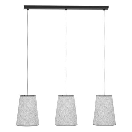 Eglo - Hanglamp aan een koord 3xE27/40W/230V grijs