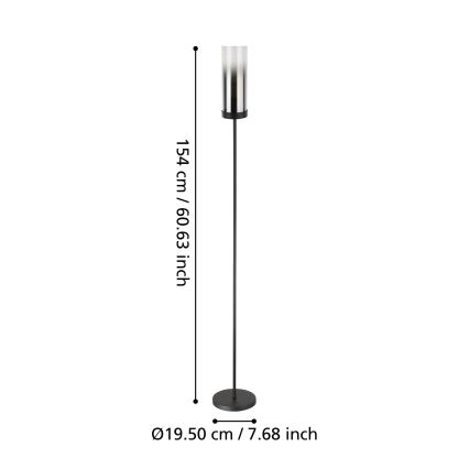 Eglo - Staande Lamp 1xE27/40W/230V zwart