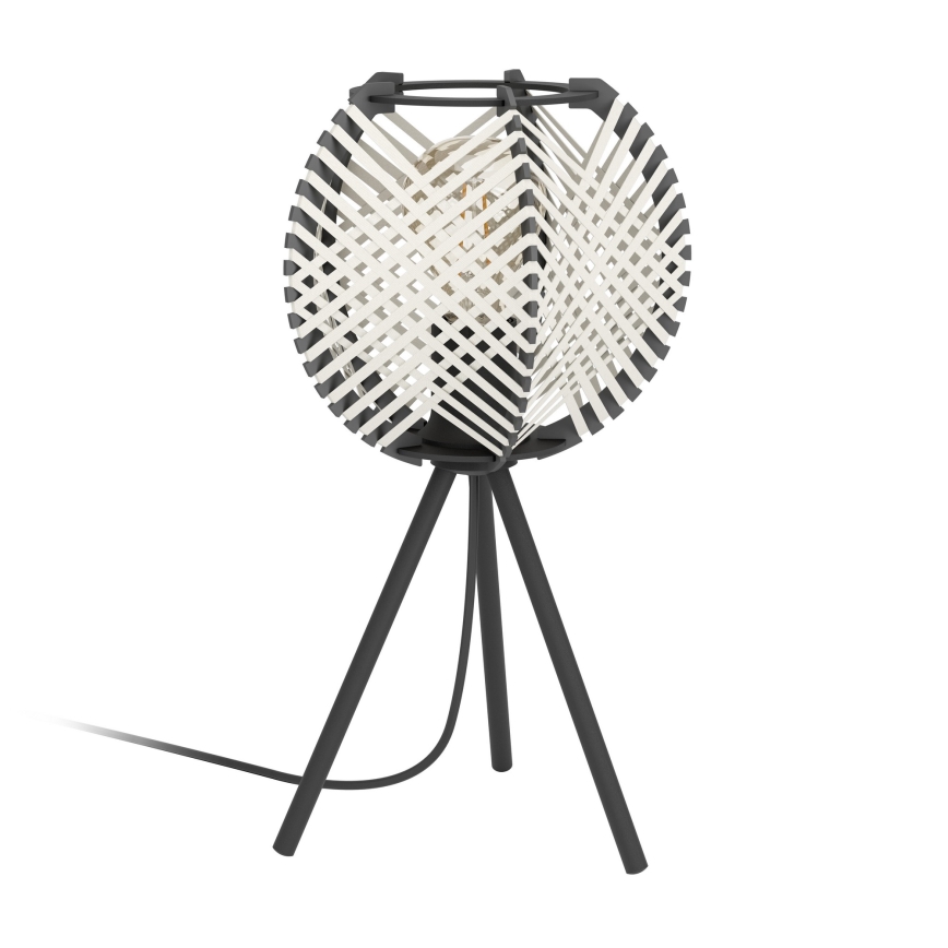 Eglo - Tafellamp 1xE27/40W/230V wit/zwart