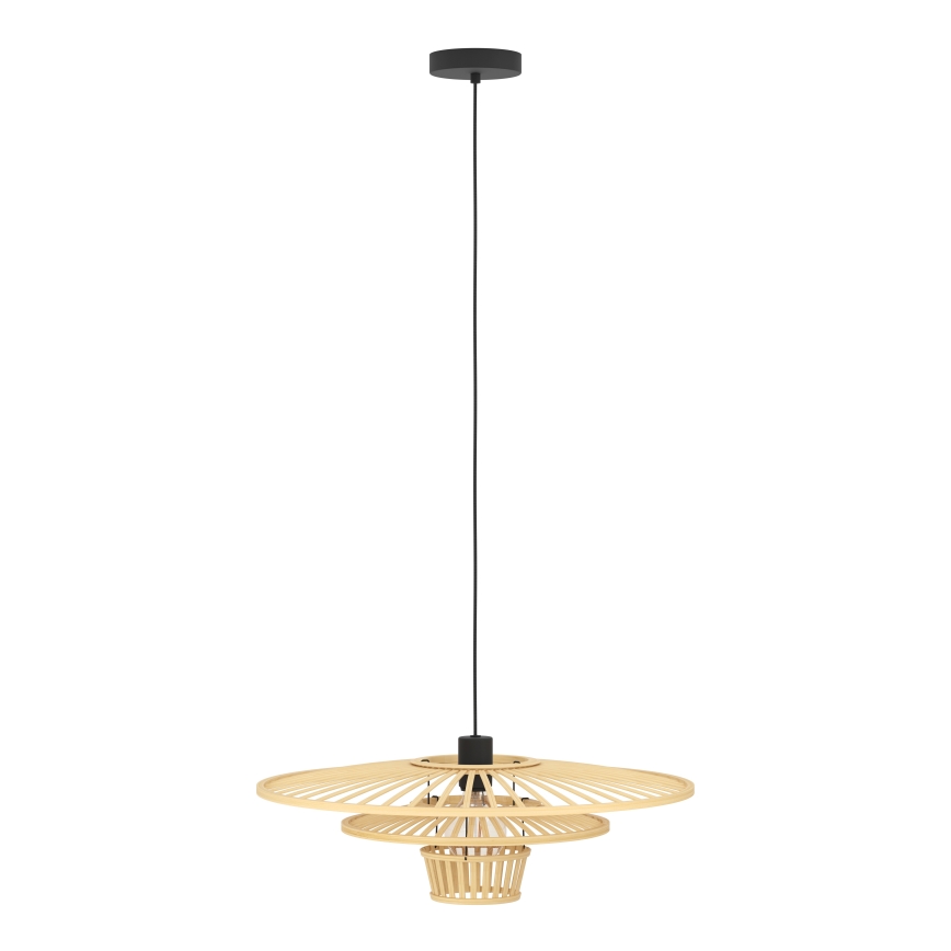 Eglo - Hanglamp aan kabel 1xE27/40W/230V bamboe