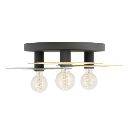 Eglo - Plafondlamp 3xE27/40W/230V goud/zwart