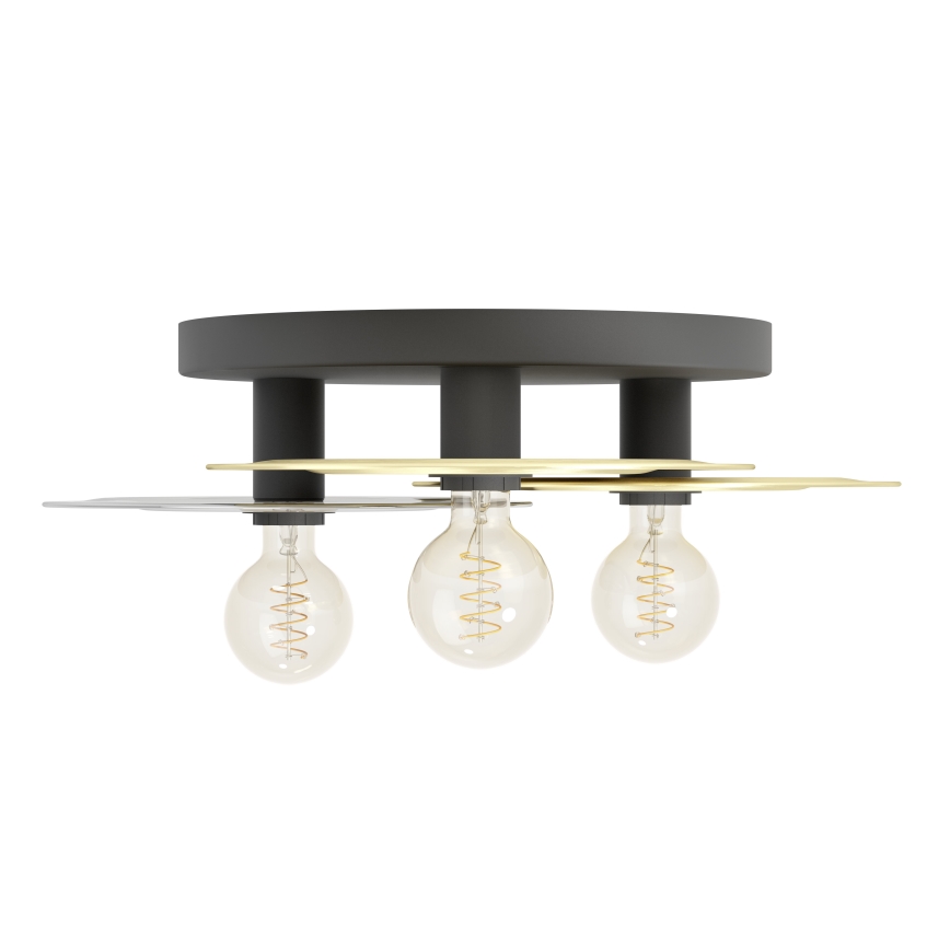 Eglo - Plafondlamp 3xE27/40W/230V goud/zwart