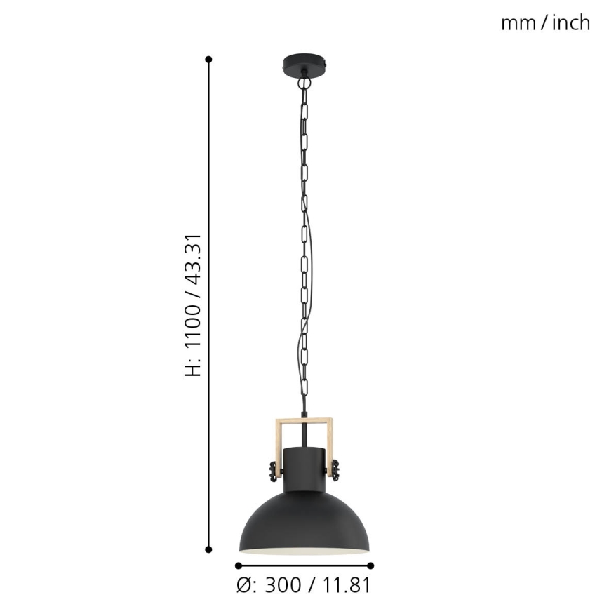 Eglo - Hanglamp aan een ketting 1xE27/28W/230V