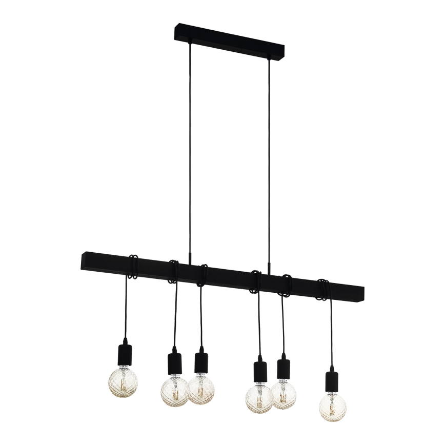 Eglo - Hanglamp aan een koord TOWNSHEND 6xE27/60W/230V