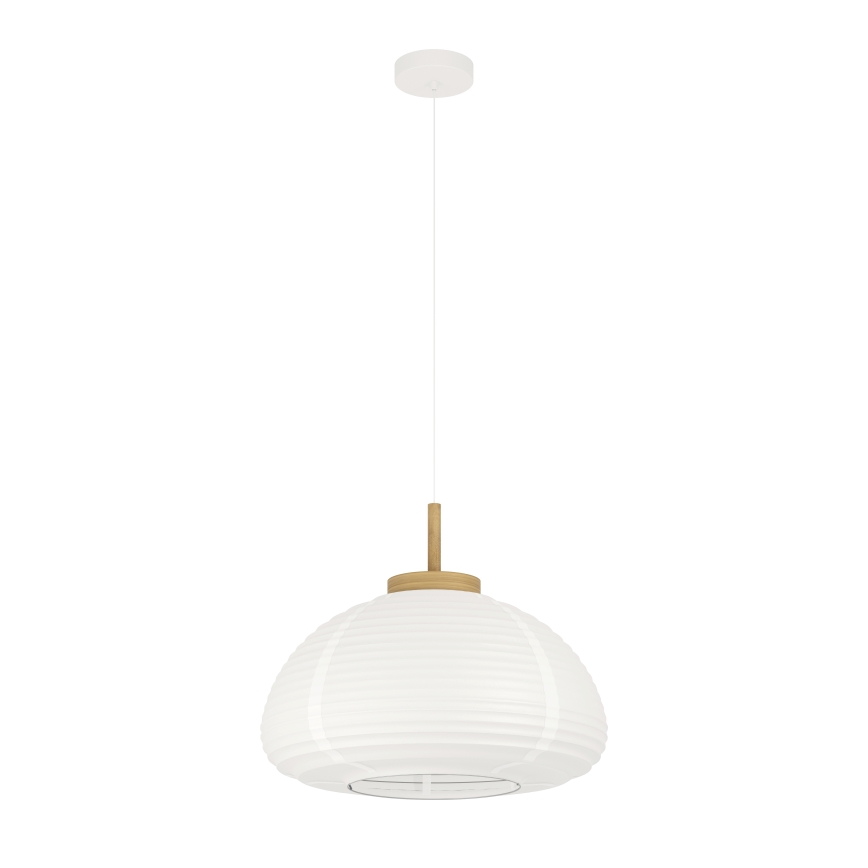 Eglo - Kroonluchter aan kabel 1xE27/40W/230V Ø 55 cm wit/beige