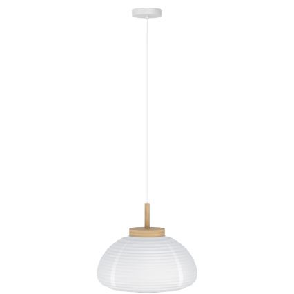 Eglo - Kroonluchter aan kabel 1xE27/40W/230V Ø 55 cm wit/beige
