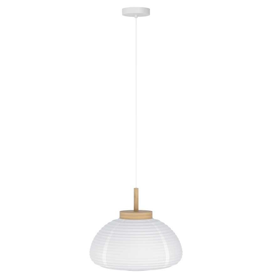 Eglo - Kroonluchter aan kabel 1xE27/40W/230V Ø 55 cm wit/beige