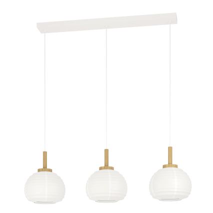 Eglo - Hanglamp aan kabel 3xE27/40W/230V wit/beige