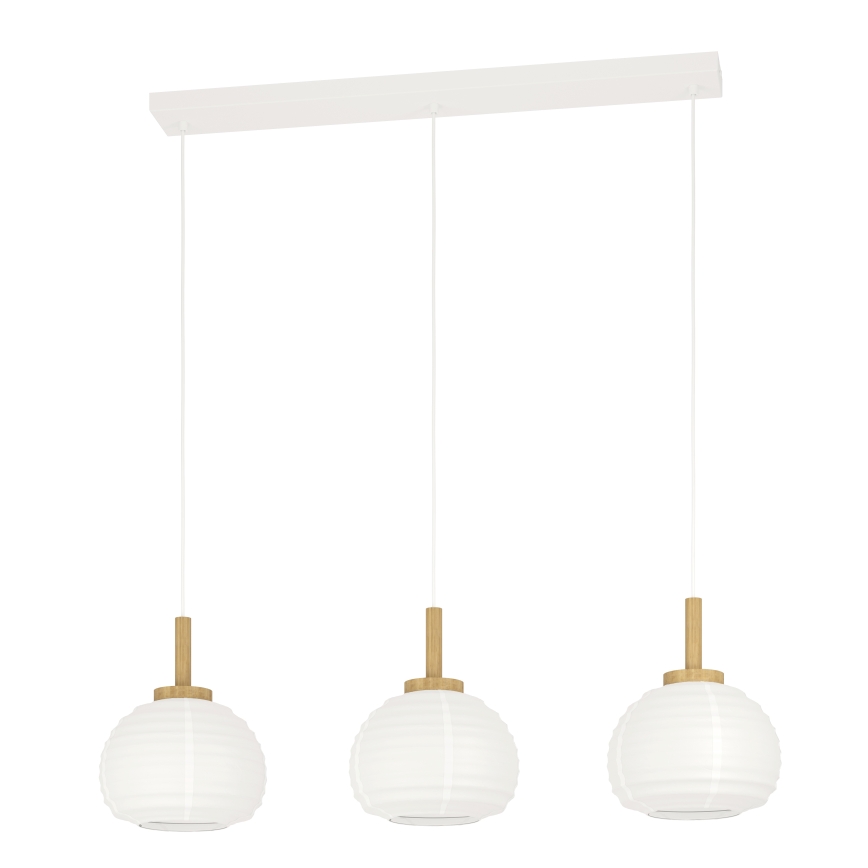 Eglo - Hanglamp aan kabel 3xE27/40W/230V wit/beige