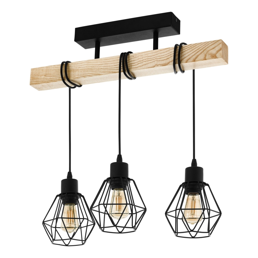 Eglo - Bevestigde hanglamp TOWNSHEND 3xE27/60W/230V