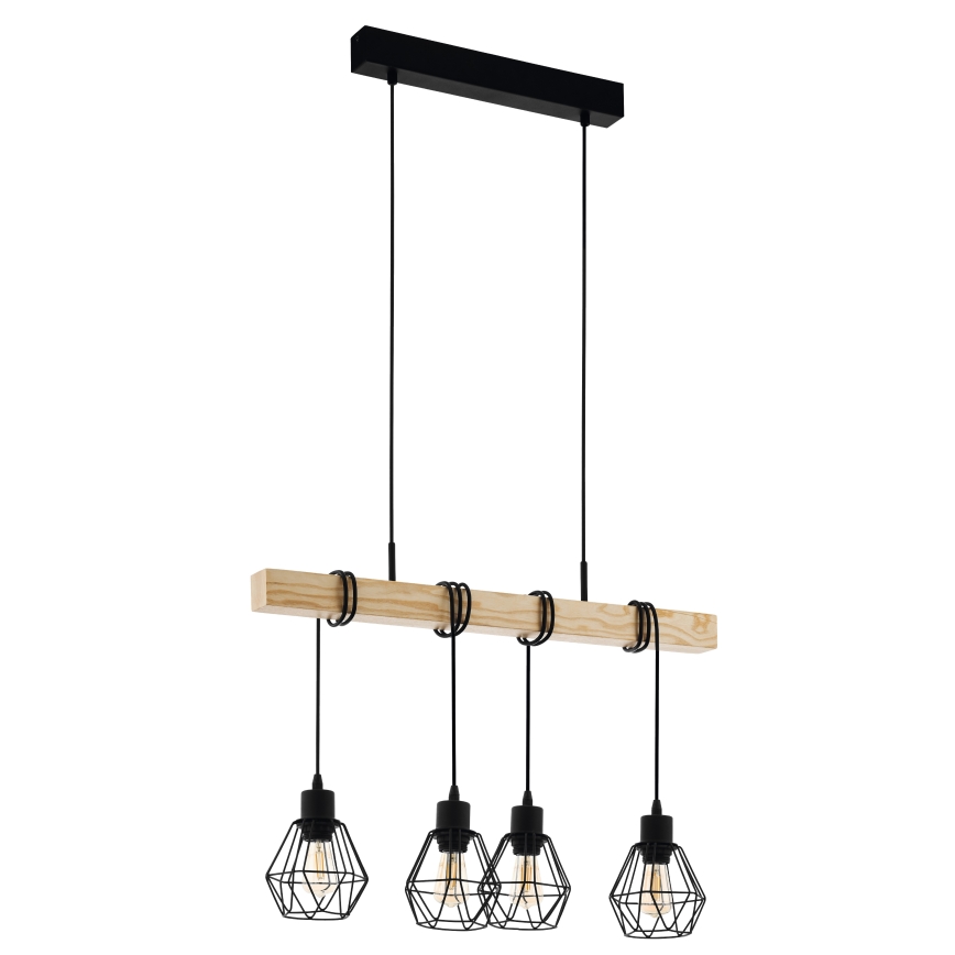 Eglo - Hanglamp aan een koord TOWNSHEND 4xE27/60W/230V