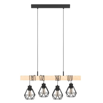 Eglo - Hanglamp aan een koord TOWNSHEND 4xE27/60W/230V