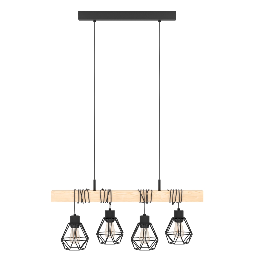 Eglo - Hanglamp aan een koord TOWNSHEND 4xE27/60W/230V