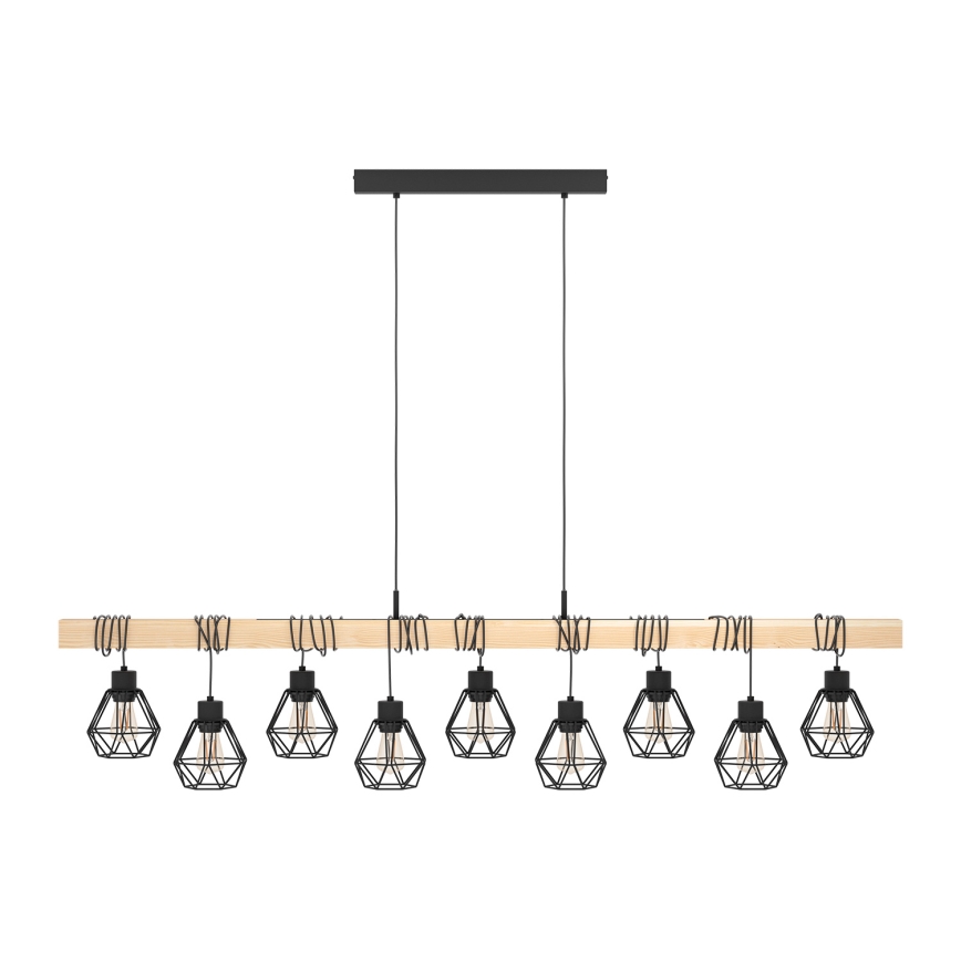 Eglo - Kroonluchter met kabel TOWNSHEND 9xE27/60W/230V