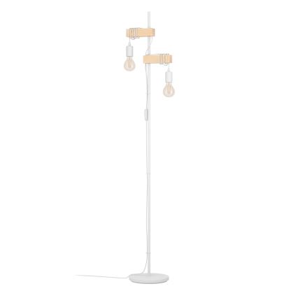 Eglo 44083 - Vloerlamp TOWNSHEND 2xE27/10W/230V wit