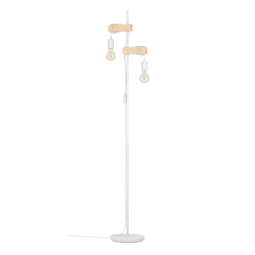 Eglo 44083 - Vloerlamp TOWNSHEND 2xE27/10W/230V wit