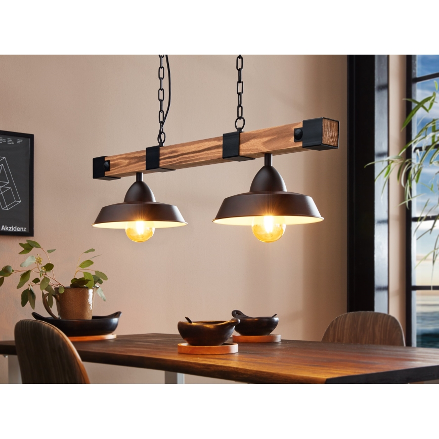 Eglo - Hanglamp aan een ketting 2xE27/60W/230V