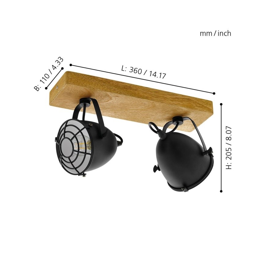 Eglo - Richtbare spot 2xE14/40W/230V