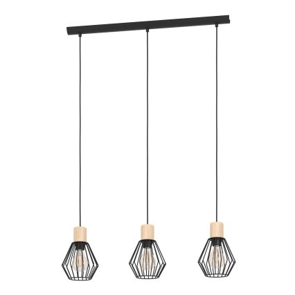 Eglo - Hanglamp aan een koord 3xE27/60W/230V