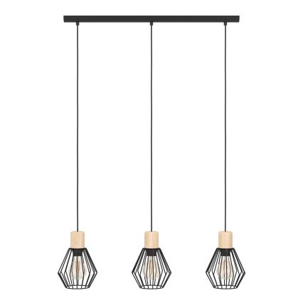 Eglo - Hanglamp aan een koord 3xE27/60W/230V