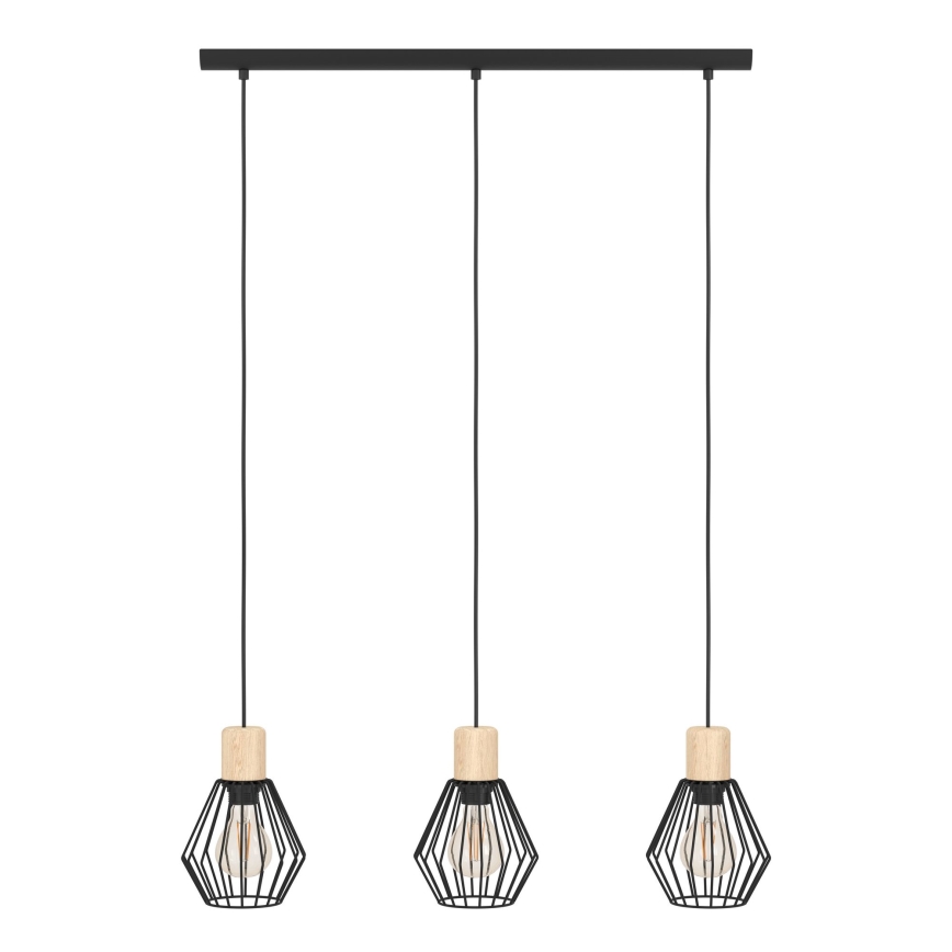 Eglo - Hanglamp aan een koord 3xE27/60W/230V