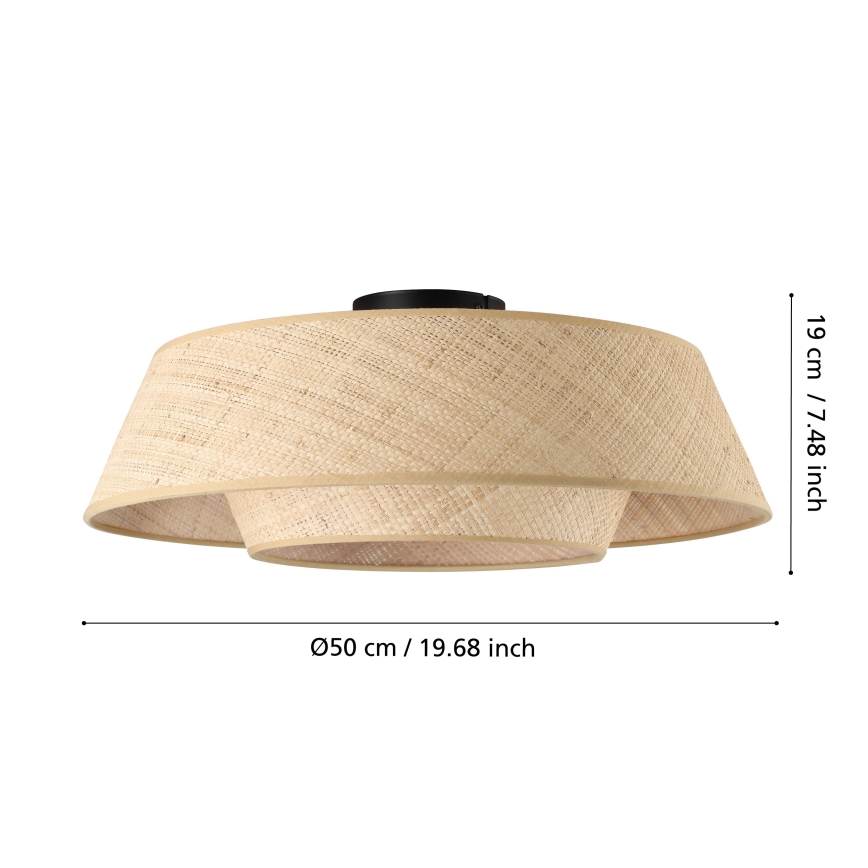 Eglo - Plafondlamp 1xE27/60W/230V rotan