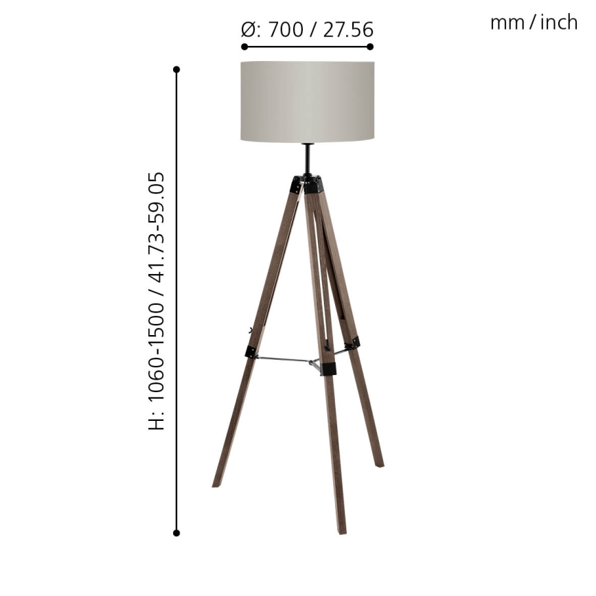 Eglo - Vloerlamp 1xE27/60W/230V