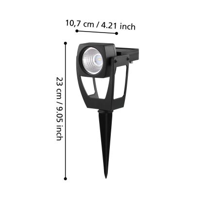 Eglo 48719 - LED Solar Schijnwerper SOLAR 1xLED/0,1W/3,2V 1000 mAh IP44