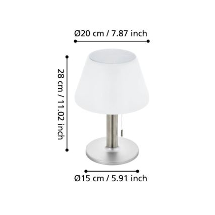 Eglo 48749 - Dimbare zonne-LED-lamp LED/2W/3,7V 2000 mAh IP44