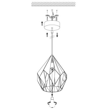 Eglo - Hanglamp aan koord 1xE27/60W/230V