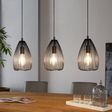 Eglo 49142 - Hanglamp aan koord CLEVEDON 3xE27/60W/230V