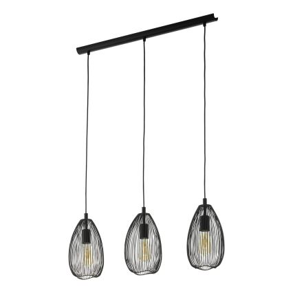 Eglo 49142 - Hanglamp aan koord CLEVEDON 3xE27/60W/230V