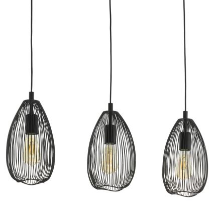 Eglo 49142 - Hanglamp aan koord CLEVEDON 3xE27/60W/230V