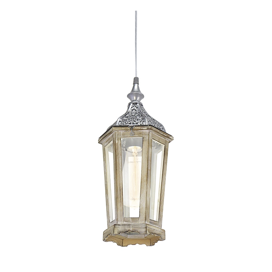 Eglo 49206 - KINGHORN hanglamp met kabel 1xE27/42W/230V