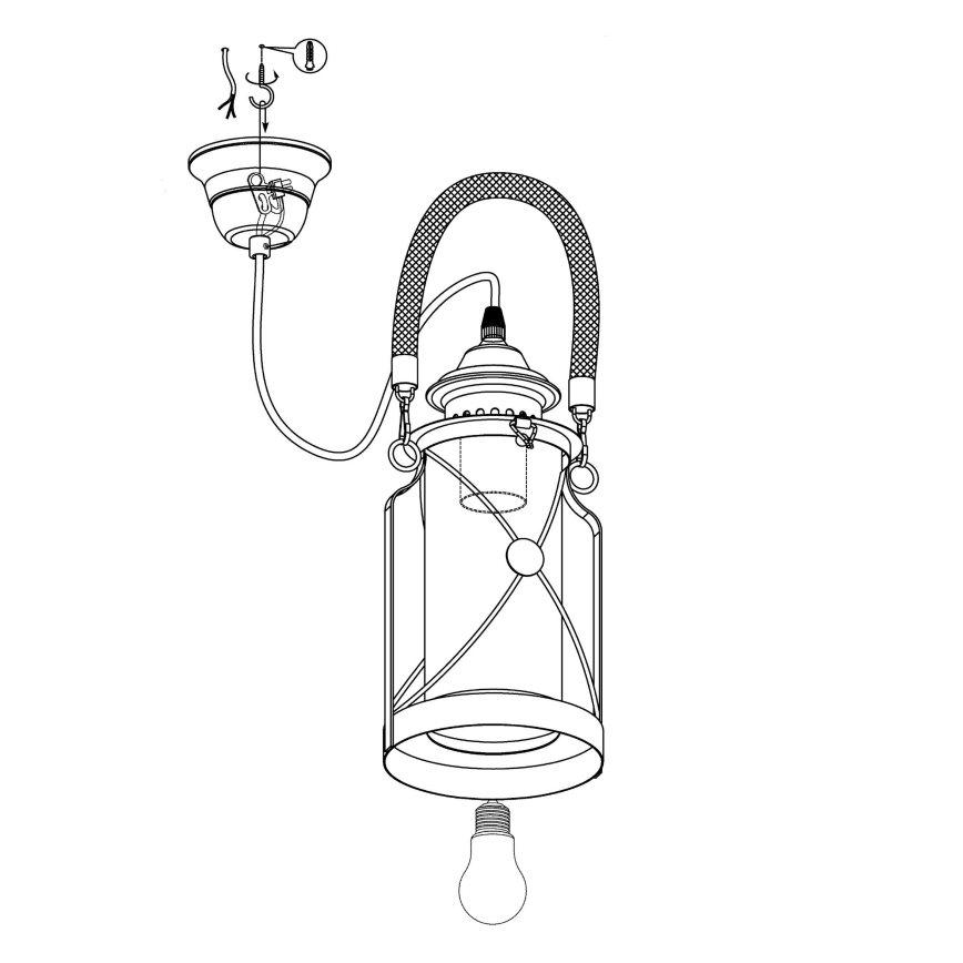 Eglo - Hanglamp 1xE27/60W/230V