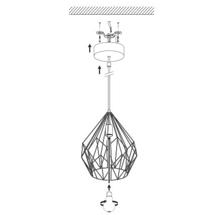 Eglo - Hanglamp 1xE27/60W/230V