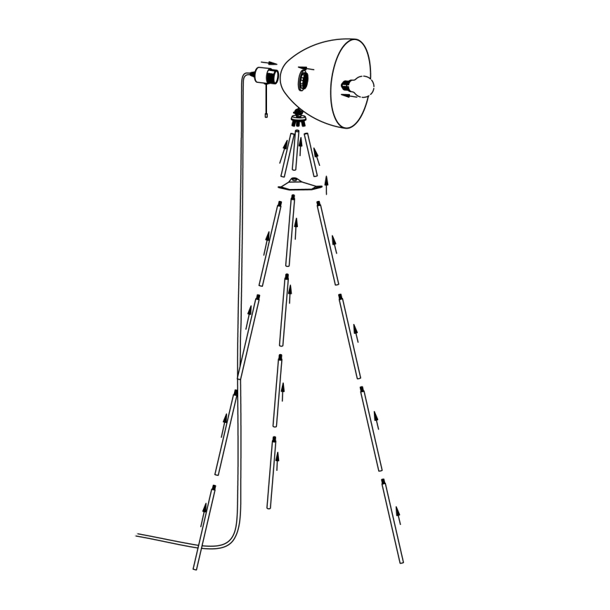 Eglo - Vloerlamp 1xE27/60W/230V