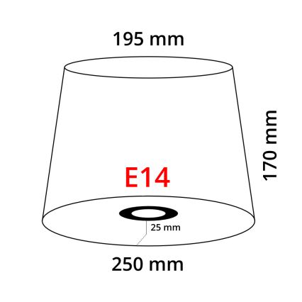 Eglo 49412 - Lampenkap VINTAGE wit geplooid E14 doorsn. 25 cm