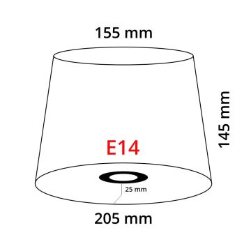 Eglo 49437 - Lampenkap VINTAGE grijs E14 doorsn. 20,5 cm