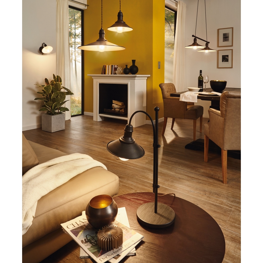 Eglo 49456 - Hanglamp met kabel STOCKBURY 1xE27/60W/230V Ø 36 cm