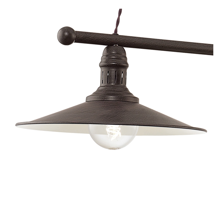 Eglo 49457 - Hanglamp aan snoer STOCKBURY 2xE27/60W/230V