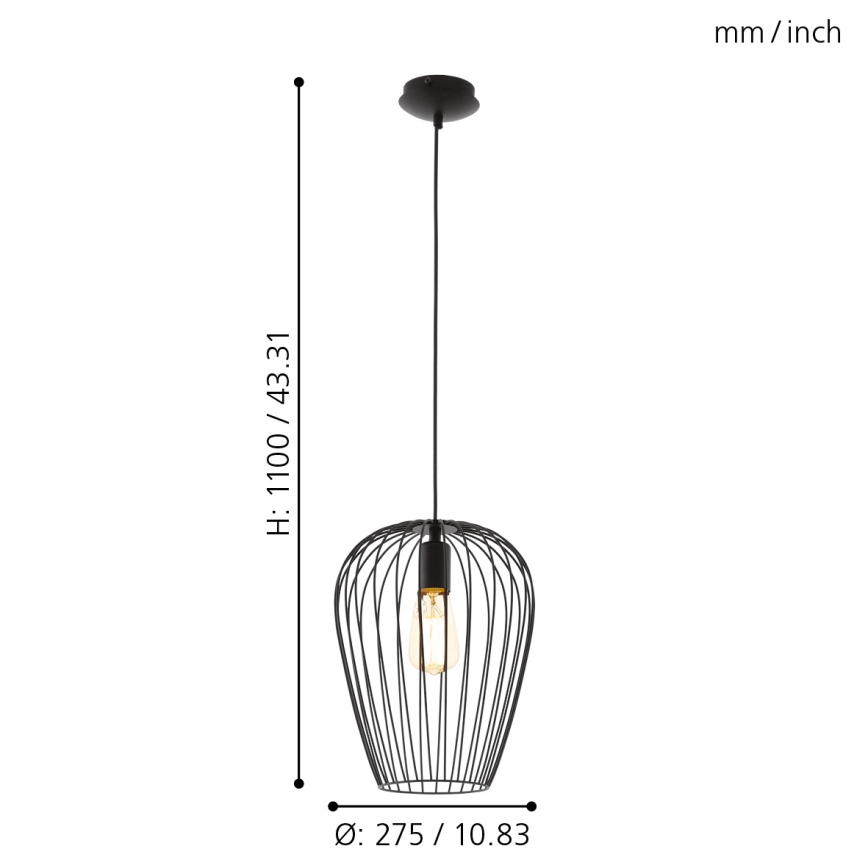 Eglo - Hanglamp 1xE27/60W/230V