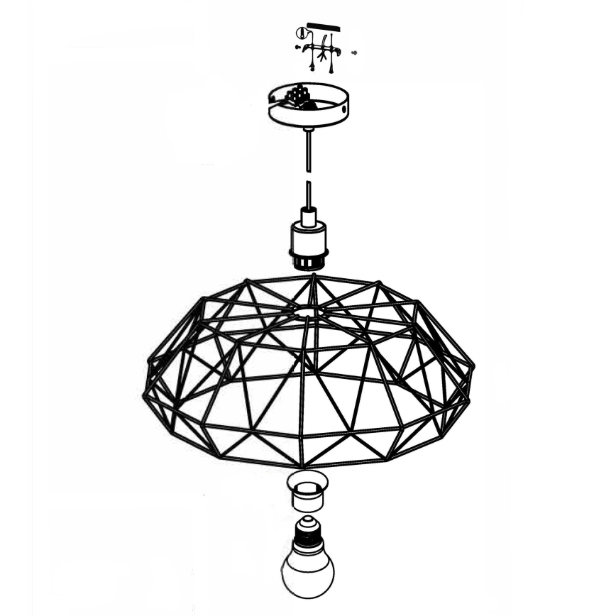 Eglo - Hanglamp 1xE27/60W/230V