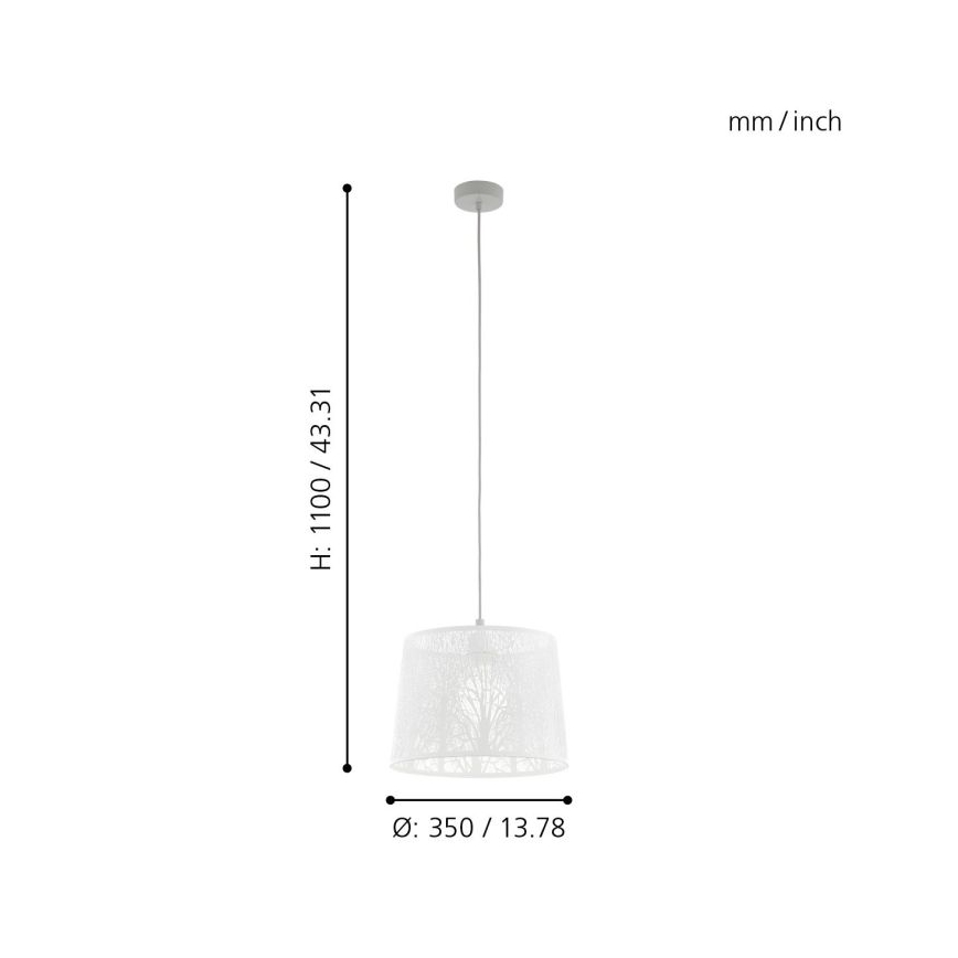 Eglo - Hanglamp aan koord 1xE27/60W/230V