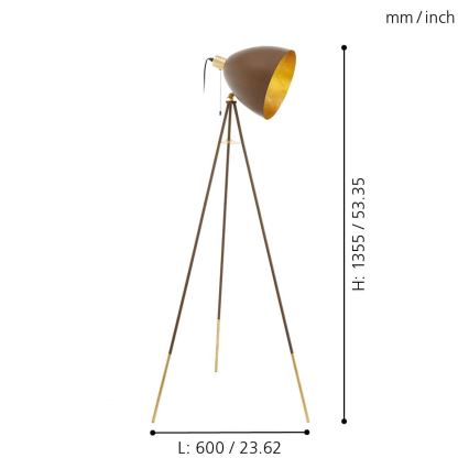 Eglo - Staande lamp 1xE27/60W/230V