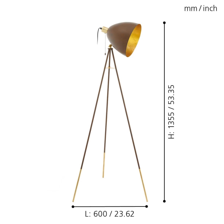 Eglo - Staande lamp 1xE27/60W/230V