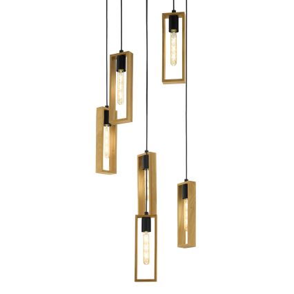 Eglo - Hanglamp aan een koord 6xE27/60W/230V