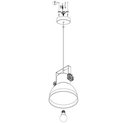 Eglo - Hanglamp aan koord 1xE27/40W/230V