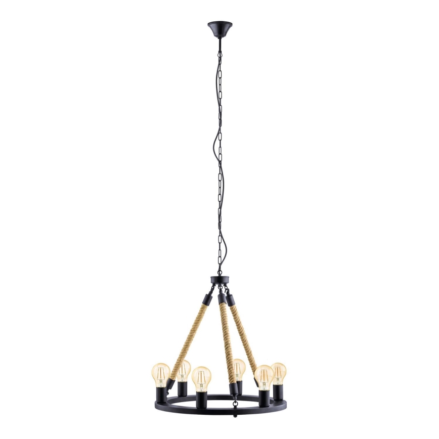 Eglo 49694 - Hanglamp aan ketting FINDLAY 6xE27/60W