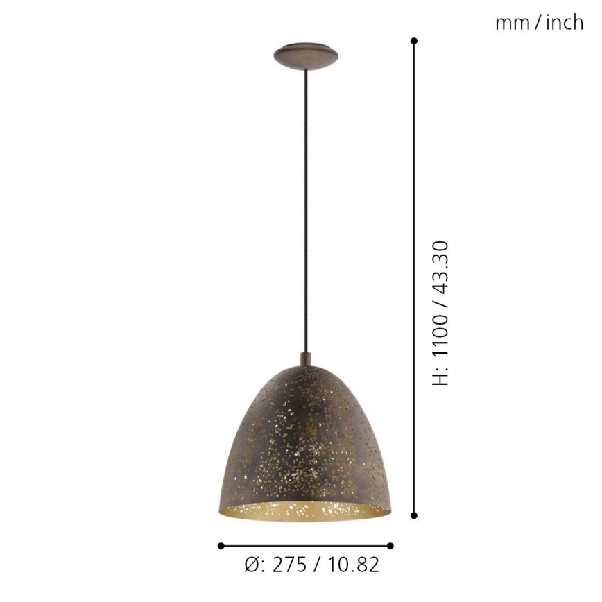 Eglo - Hanglamp 1xE27/60W